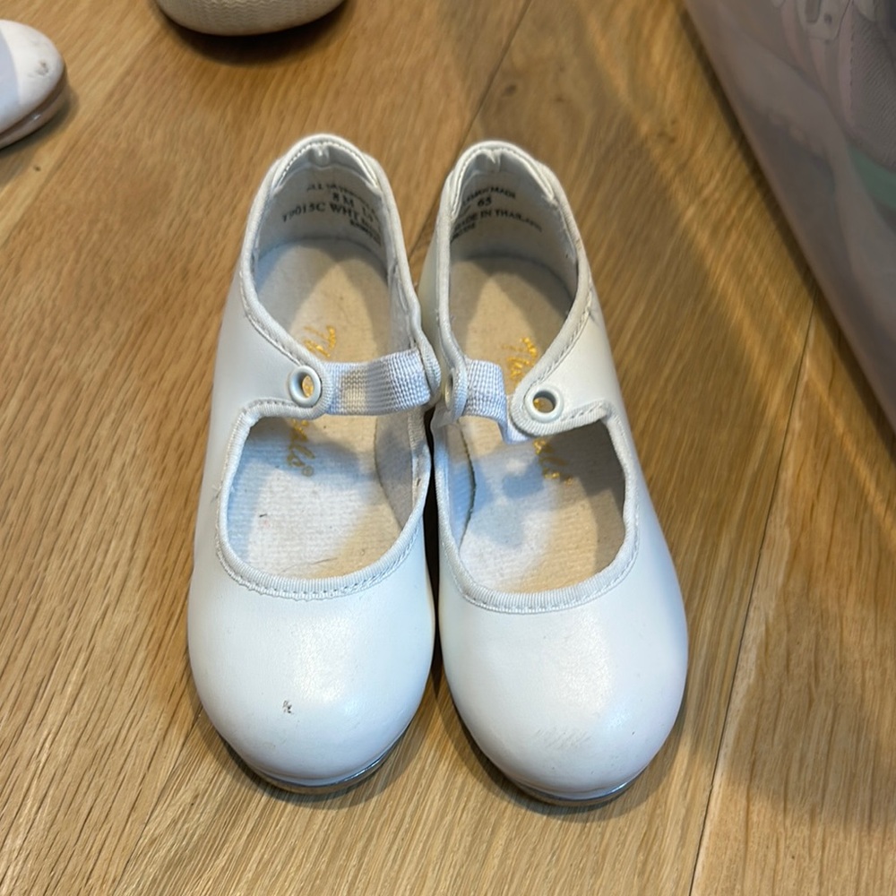 Kids White Tap Shoes